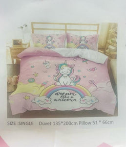Unicorn Duvet and Pillow Set